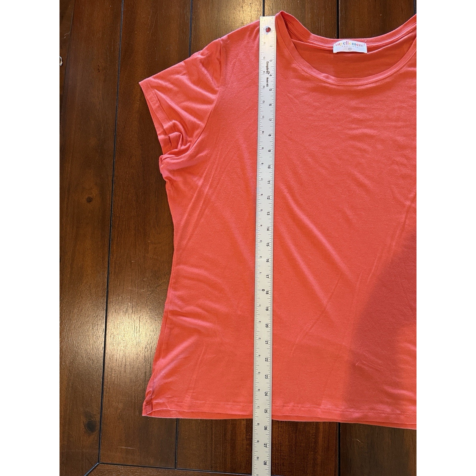 Myellement Boutique Coral Tee Women's Size 3x Rayon/Spandex — image 3 of 6